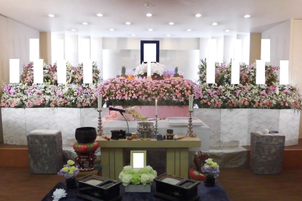 家族葬ガイド　花祭壇A-1
